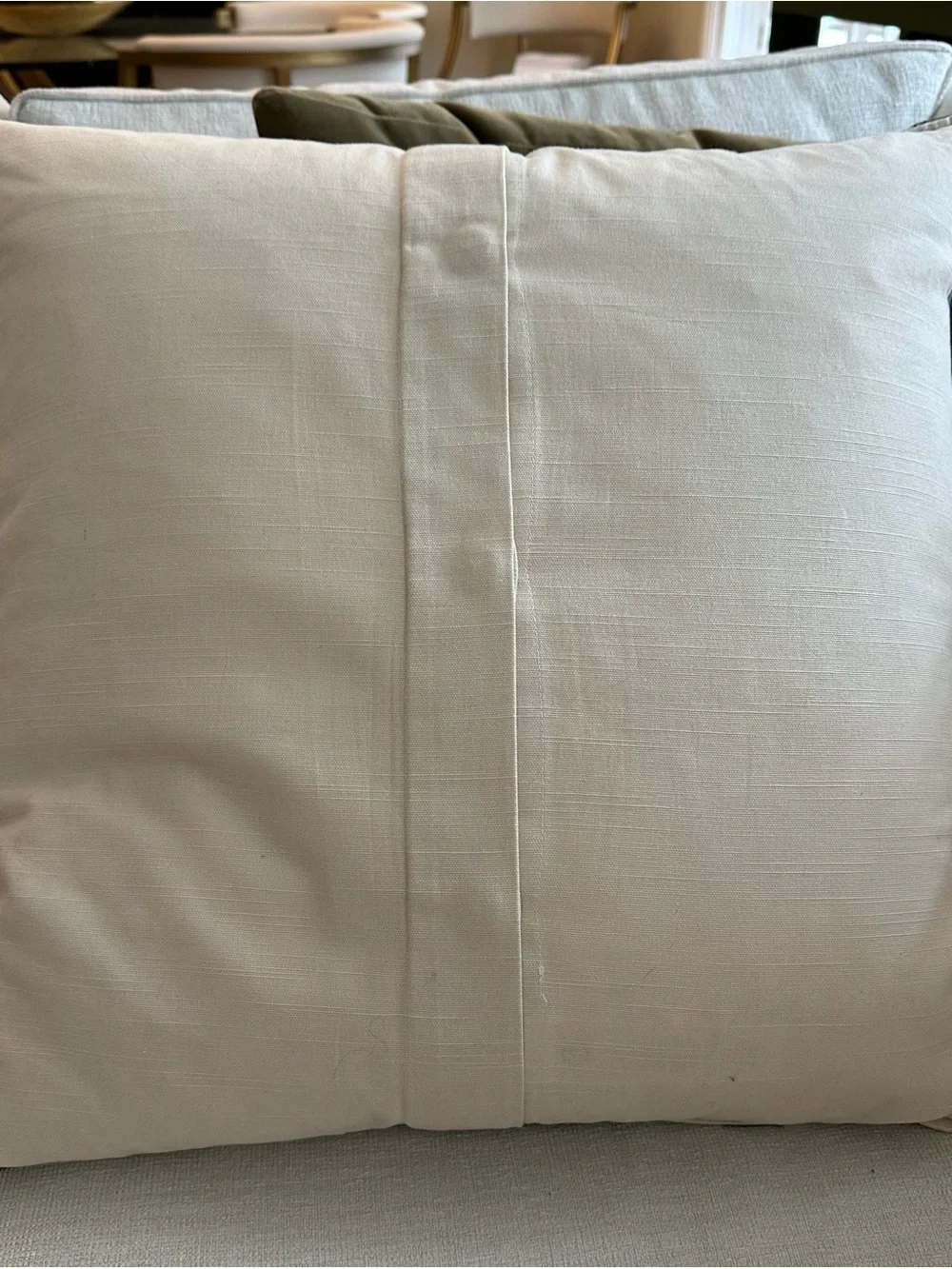 Pottery Barn Neutral Blue and Cream Embroidered Accent Pillow Covers @ $50/2